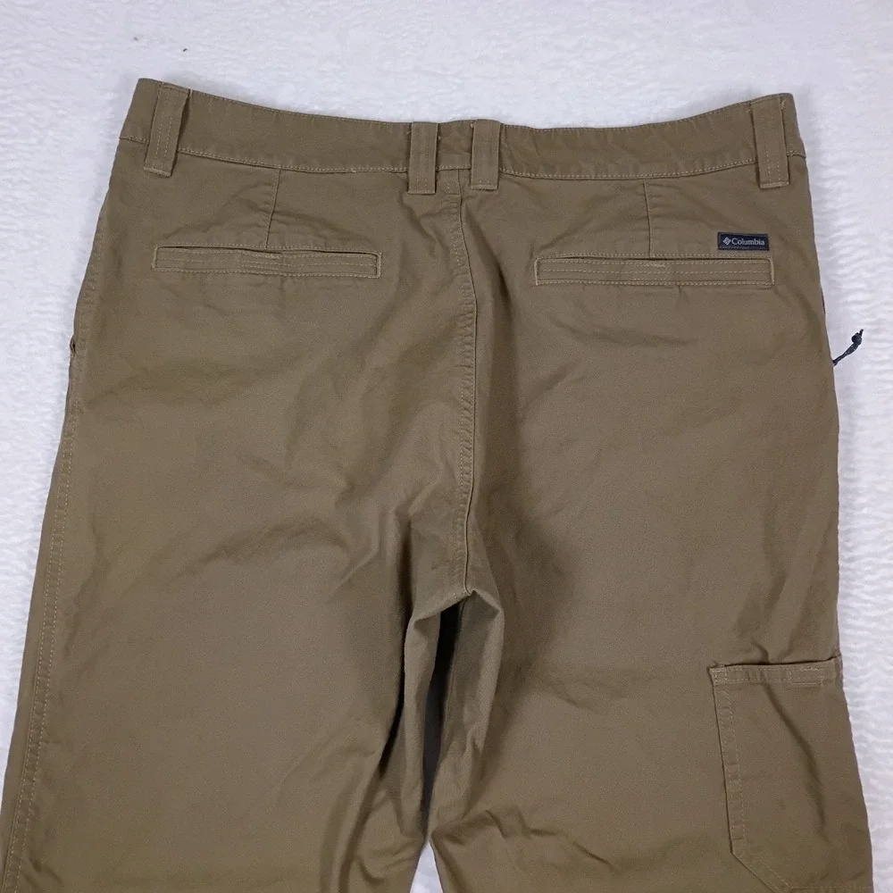 Columbia Sportswear Pants Men's 36x32 (38x31) Olive Cargo Deep Pockets Cotton